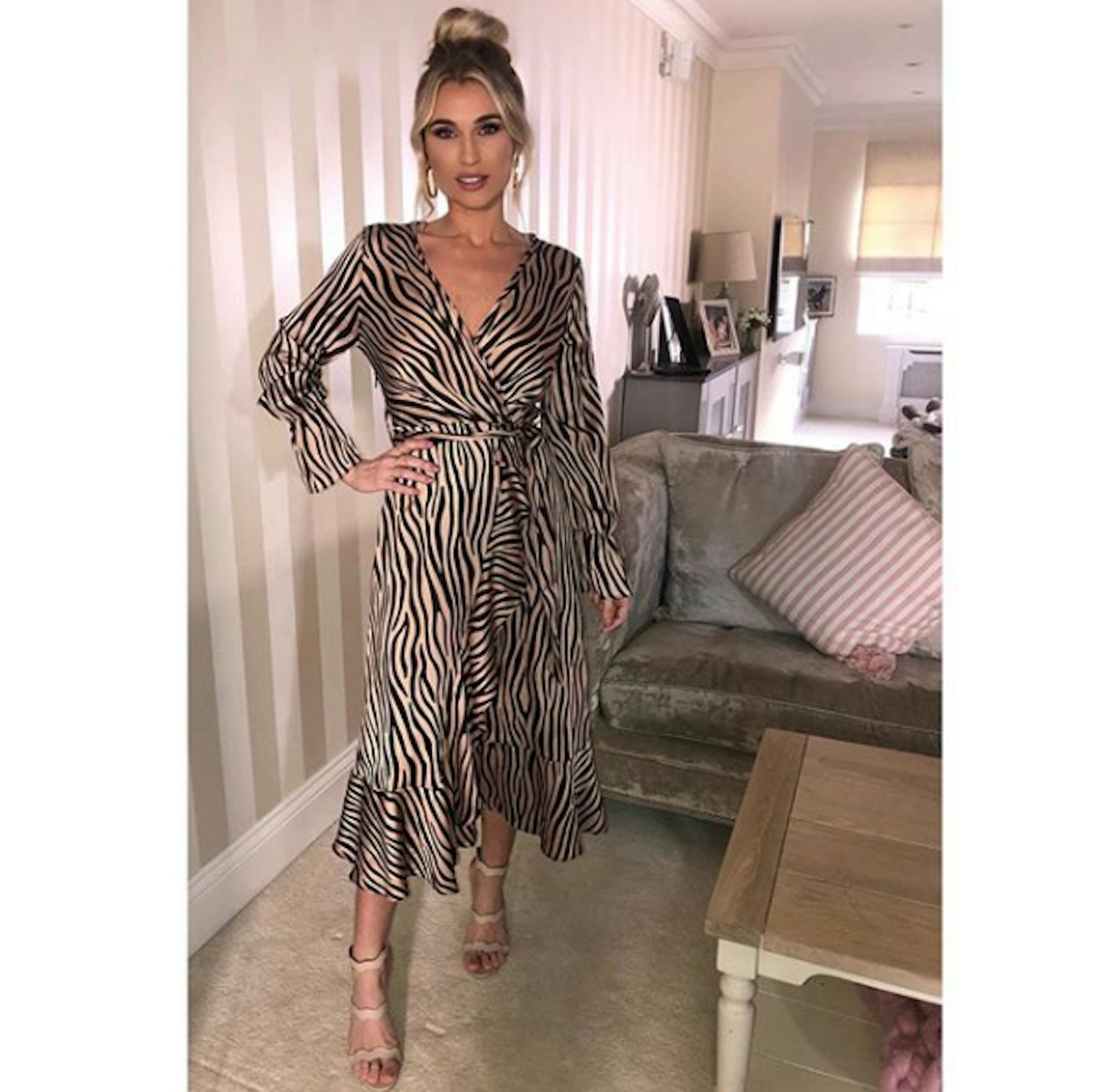 Sam faiers pink and red heart print wrap dress hot sale
